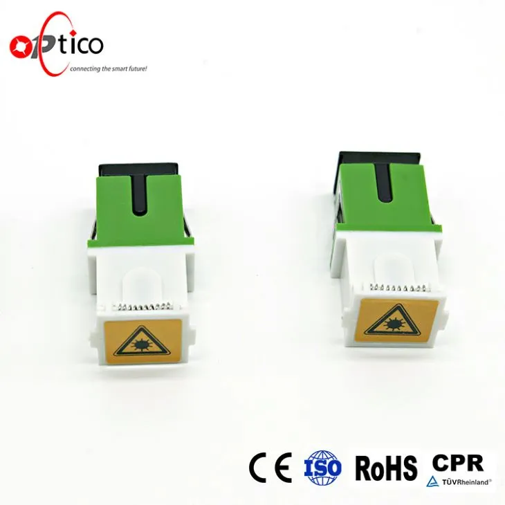 SC APC Fiber Adapter With Shutter